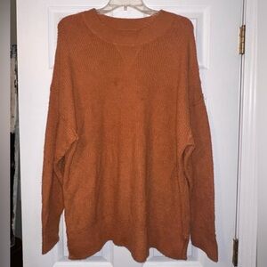 Aerie Warm Rust Crew Neck Sweater